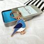 Blue Bird Keyring Or Bag Charm, thumbnail 1 of 8
