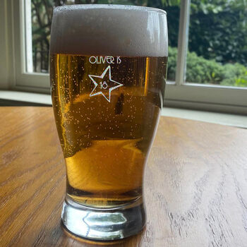 Personalised Engraved Pint Glass For 18th Birthday Gift, 5 of 11