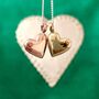 Double Heart Necklace With Gold Colour Hearts, thumbnail 4 of 8