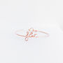 'You And Me' Initials 14k Rose Gold Filled Bangle, thumbnail 4 of 8