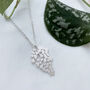Silver Plated Maidenhair Fern Plant Necklace, thumbnail 2 of 4