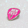 Henfest Plectrum Hen Party Enamel Pin Badges, thumbnail 1 of 10