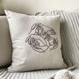 Natural Linen Hands Embroidery Cushion, thumbnail 4 of 6