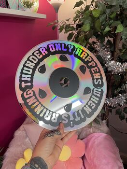 Thunder Lyrics Upcycled 12' Laser Disc Decor, 9 of 9