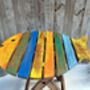Handcrafted Multicoloured Wooden Fish Mini Stool Table, thumbnail 6 of 12