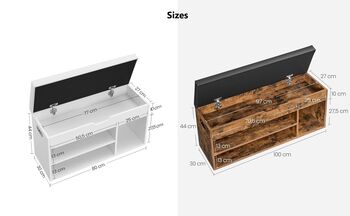 Shoe Bench With Hidden Storage And Padded Seat, 11 of 12