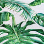 Green Tropical Leaves Cushion Cover, thumbnail 2 of 7