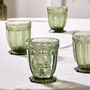 Set Of Four Bella Perle Green Glass Tumblers, thumbnail 1 of 8
