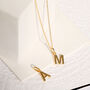 18ct Gold Vermeil Initial Charm Necklace, thumbnail 2 of 7