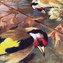 Brown Cushion Cover With Goldfinch Theme, thumbnail 6 of 7