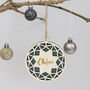 Personalised Wooden Paper Cut Christmas Bauble, thumbnail 1 of 4