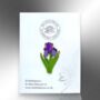 Purple Blue Iris Flower Hard Enamel Pin, thumbnail 5 of 9