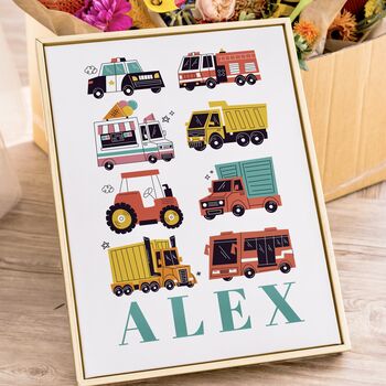 Personalised Cars And Trucks Art Print, 2 of 12