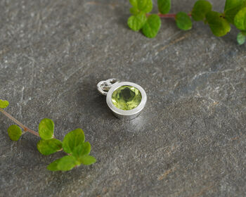 Peridot Pendant In Solid Sterling Silver, 2 of 4