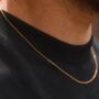 Thin Silver Cuban Link Chain For Men Steel Necklace, thumbnail 5 of 9