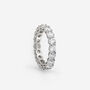 Round Cubic Zirconia Ring For Women In Sterling Silver, thumbnail 1 of 3