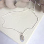 Silver And Gold Oval Petals Necklace, thumbnail 2 of 3