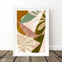 Earth Tone Abstract Leaf Print Set Of Three, thumbnail 9 of 12