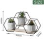 Set Of Three Artificial Plants With Wood Metal Shelf, thumbnail 2 of 4