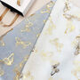 Butterfly Gold Shimmering Foil Scarf Letterbox Gift, thumbnail 4 of 9