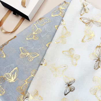 Butterfly Gold Shimmering Foil Scarf Letterbox Gift, 4 of 9