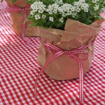 Red Checkered Gingham Tablecloth Housewarming Gift, 4 of 8