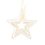 Wire Stars Gold Set Of Four, thumbnail 2 of 2