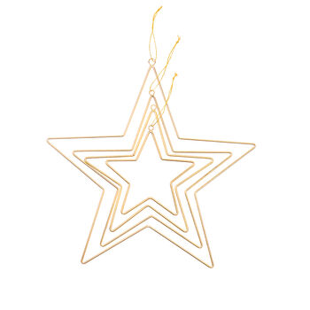 Wire Stars Gold Set Of Four, 2 of 2