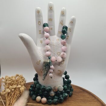 Crystal Mala Necklace With Malachite, 10 of 12