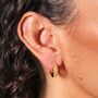 Scattered Crystal Stars Huggie Hoop Earrings In Gold, thumbnail 2 of 4
