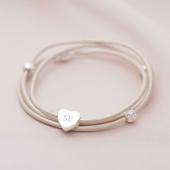 Alessia Heart Charm Personalised Bracelet, 2 of 10