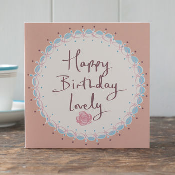 'happy birthday lovely' blank greeting card by inkpaintpaper