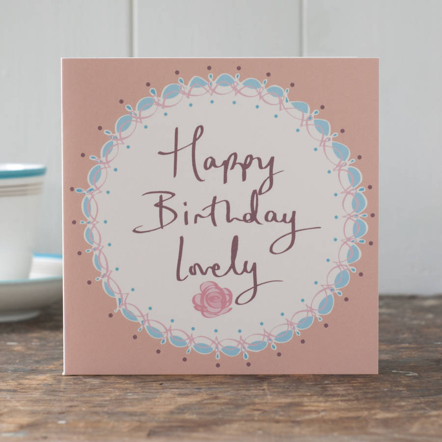  happy birthday  lovely blank  greeting card  by 