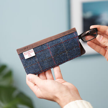 Personalised Harris Tweed Glasses Case Christmas Gift For Him, 2 of 9