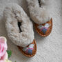 Bloom Handmade Sheepskin Moccasin Slippers, thumbnail 4 of 5