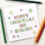 Happy Christmas Teacher Colour In Card, thumbnail 2 of 4