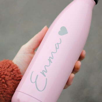 Personalised Reusable Heart Name Bottle For Mum, 4 of 6