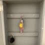 Grey Wooden Key Box Cabinet Wall Mounted Freestanding, thumbnail 10 of 11