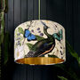 Parchment Mythical Plumes Lampshade With Gold Lining, thumbnail 1 of 3