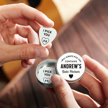 Personalised Valentines Or Anniversary Guitar Plectrums, 3 of 4