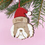 Personalised Scruffy Dog Christmas Tree Decoration, thumbnail 2 of 2