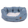 Blue Multi Spot Oval Luxury Dog Bed, thumbnail 4 of 7