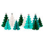 Green Forest Honeycomb Decorations X10, thumbnail 1 of 3