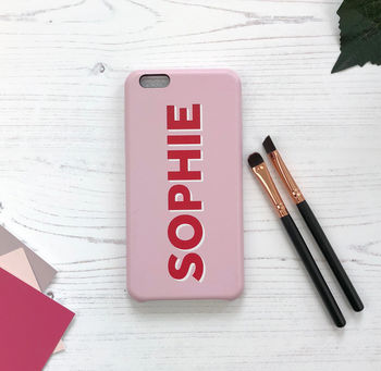 Personalised Dropshadow Leather Phone Case, 5 of 10
