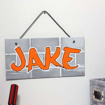 Personalised Graffiti Nickname Canvas Sign, 8 of 12