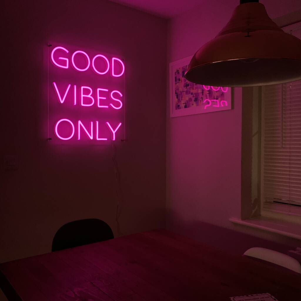 'good Vibes Only' Neon Sign By Marvellous Neon | notonthehighstreet.com