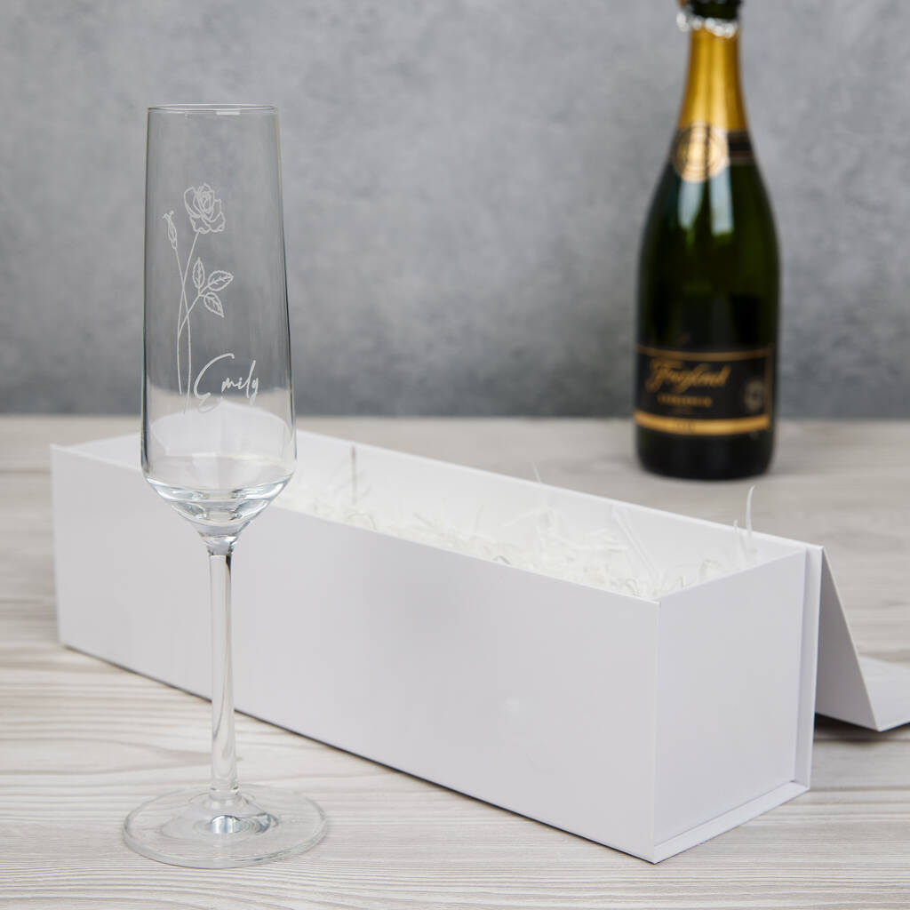 Personalised 'Bride' Champagne Flute By PoppyK