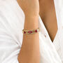 C Shape Bangle Gold Pated And Red, thumbnail 1 of 4