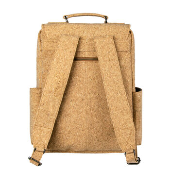 15 Inch Laptop Backpack In Cork Leather, 4 of 9