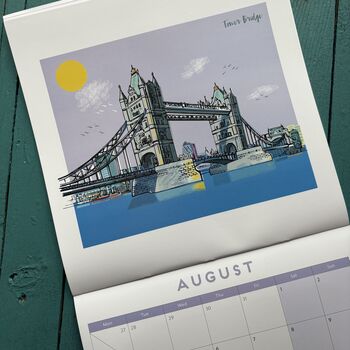 London Illustrated Locations 2026 Calendar, 12 of 12